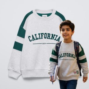 لباس پسرانه و دخترانه سایز 6 تا 10 سال | فروشگاه لباس کودک برندپوش پلیور دورس پسرانه زارا مدل کالیفرنیا رنگ طوسی کد165