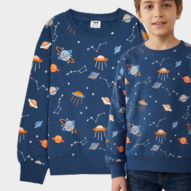 پلیور پسرانه اسپرت فرانسوی طرح کهکشان کد192