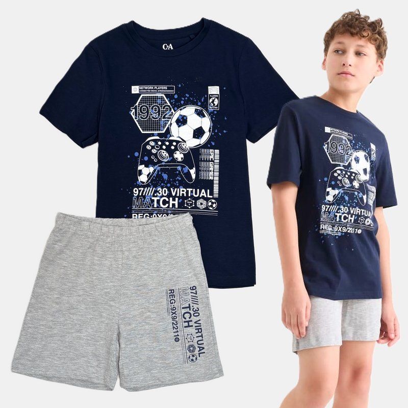 ست تیشرت و شلوارک پسرانه راحتی گیم کد545