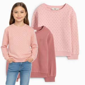 خرید لباس دخترانه شیک پاییزه پلیور بچگانه دخترانه سی اند ای