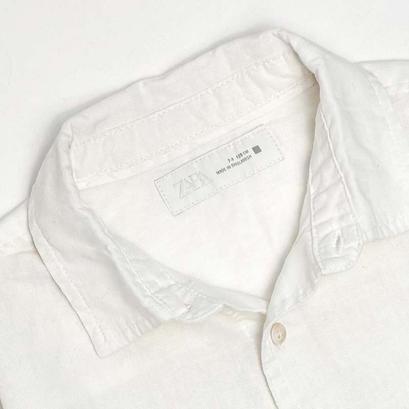 خرید پیراهن پسرانه مجلسی سفید برند زارا کد648