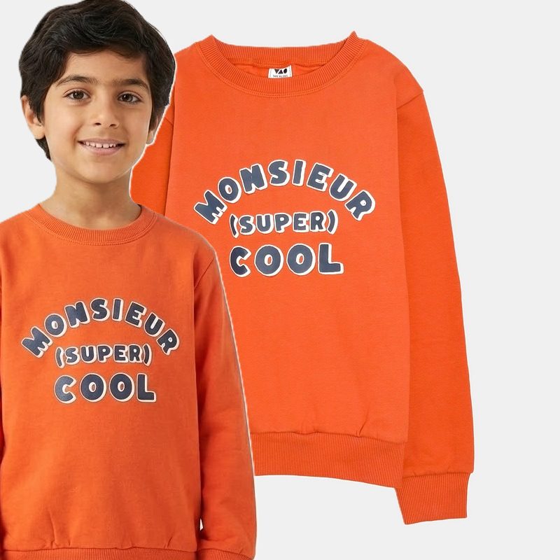 پلیور بچگانه پسرانه توکرکی نارنجی برند فرانسوی کد703