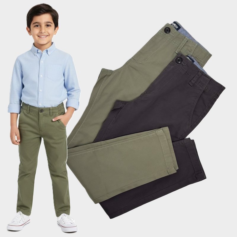 شلوار کتان پسرانه وارداتی مدل راسته برند اشکش کد834