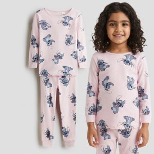 ست بلوز و شلوار راحتی دخترانه اچ اند ام طرح استیچ کد873