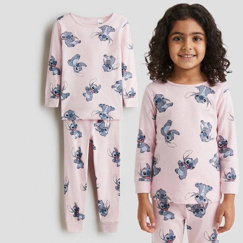 ست بلوز و شلوار راحتی دخترانه اچ اند ام طرح استیچ کد873