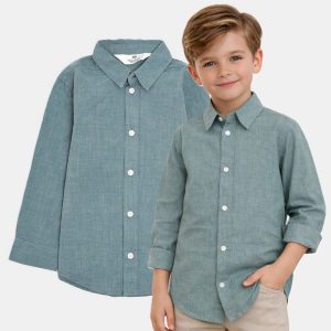 لباس پسرانه و دخترانه سایز 0 تا 2 سال 31 پیراهن بچگانه پسرانه مجلسی برند H&M کد868