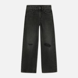 شلوار جین زاپدار دخترانه ذغالی برند Primark در برندپوش
