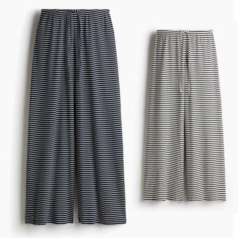 شلوار دخترانه نوجوان پارچه بیسکویتی برند H&M