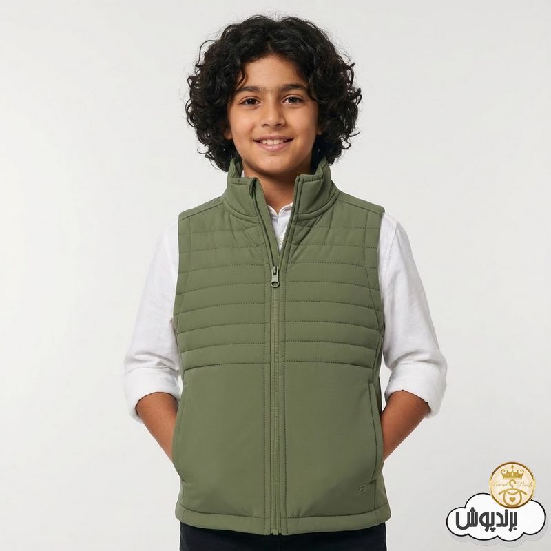 پافر بچگانه پسرانه گرم پلار در دو رنگ طوسی و سبز برند layer
