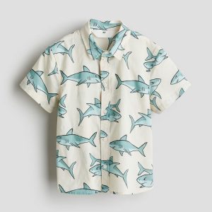 پیراهن پسرانه آستین کوتاه برند H&M در مزون کودک برندپوش