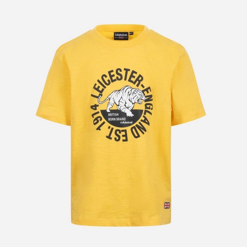 تیشرت پسرانه طرح دار رنگ زرد کد0197