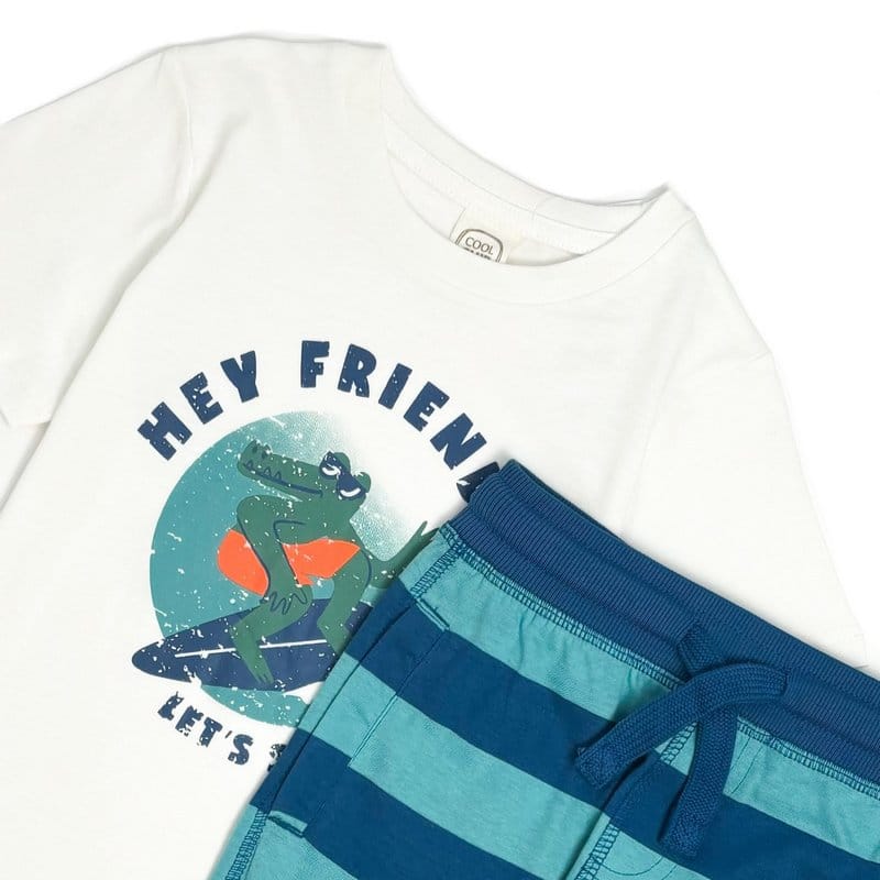 ست تیشرت و شلوارک پسرانه راحتی خارجی