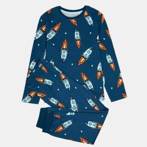 ست بلوز و شلوار راحتی پسرانه طرح موشک برند Primark