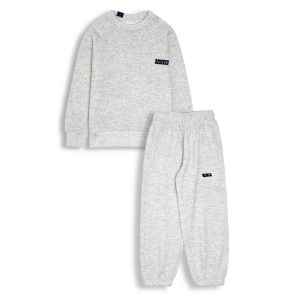 ست پلیور و شلوار اسلش پسرانه طوسی برند Zara