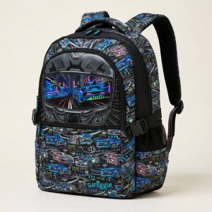 کوله پشتی پسرانه برند Smiggle طرح رالی سایز بزرگ