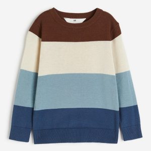 پلیور بافت بچگانه پسرانه راه راه برند H&M