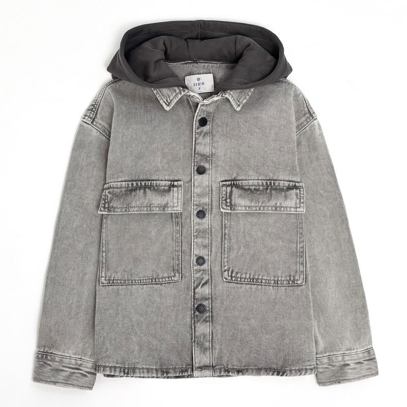 کت جین پسرانه اسپرت کلاهدار برند Denim کد686 | خرید لباس پسرانه شیک