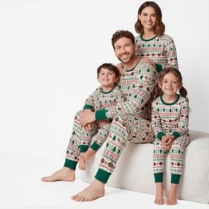 لباس ست خانوادگی راحتی طرح کریسمس برند اسمارا