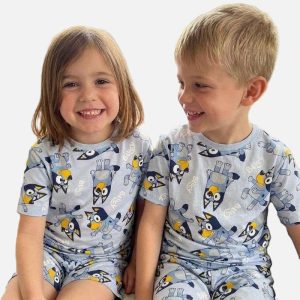خرید ست تیشرت و شلوارک بچه گانه بلویی برند H&M کد523